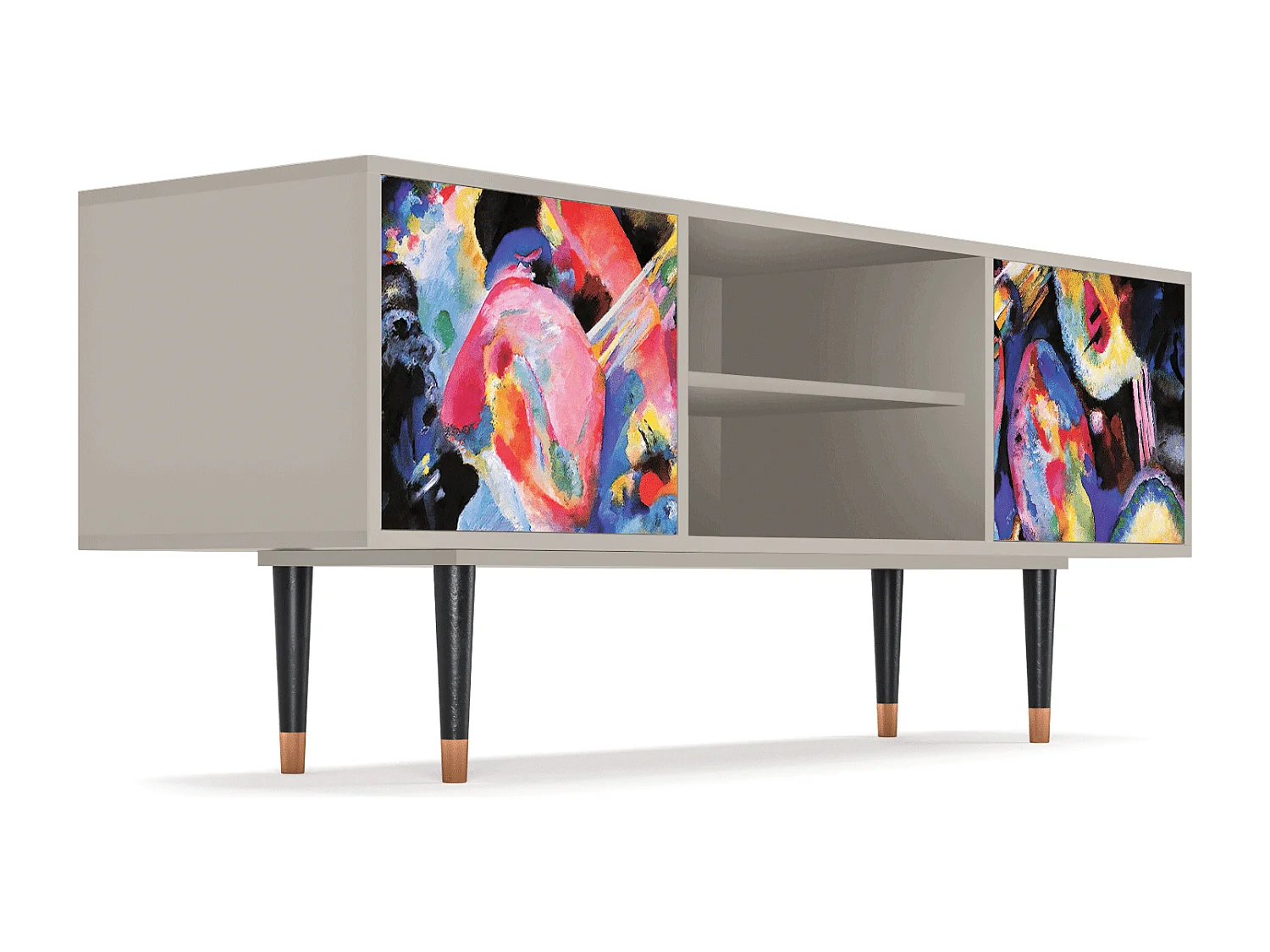 Szafka RTV - 170х69х48 cm - T2 - Kandinsky, Piaskowy