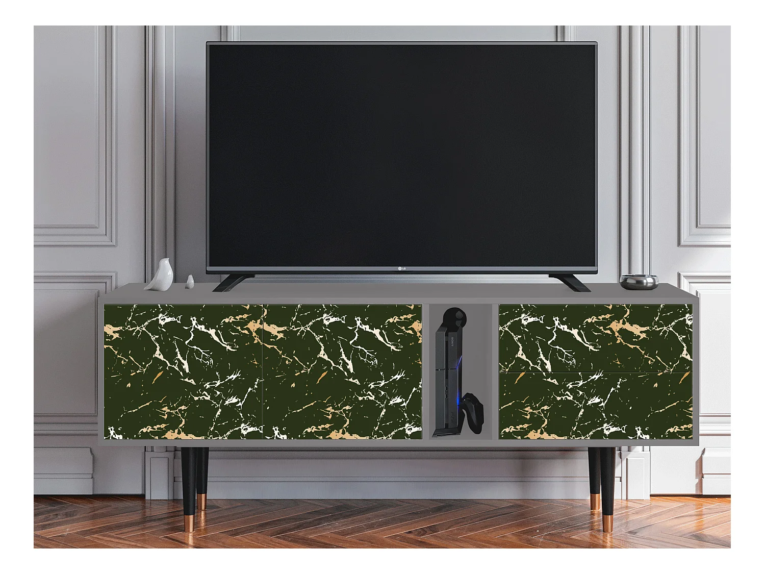 Mueble de TV - 170х69х48 cm - T1 - Amazon Forest, Gris