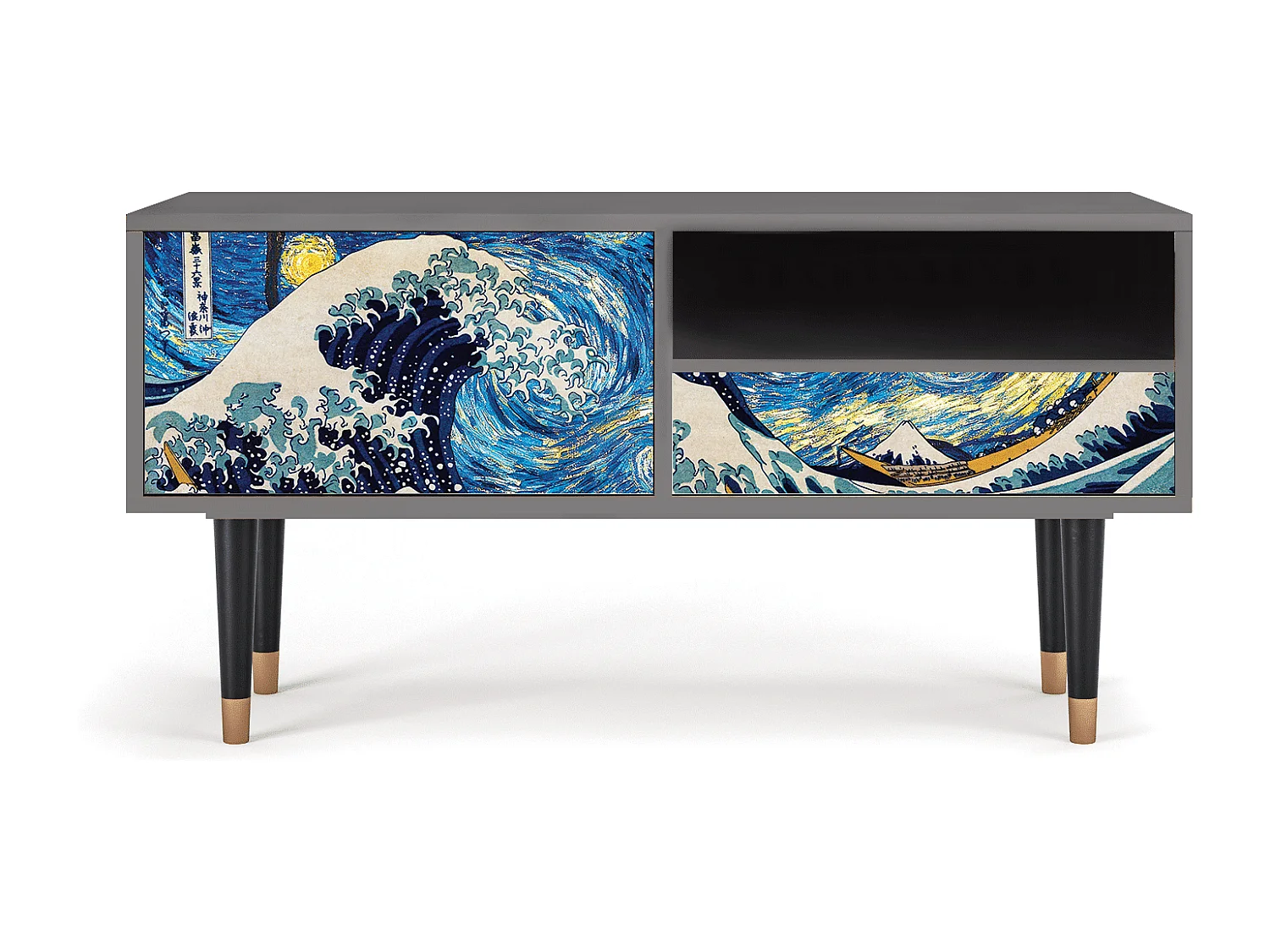 TV-meubel - 115х59х48 cm - T3 - Great Wave, Grijs