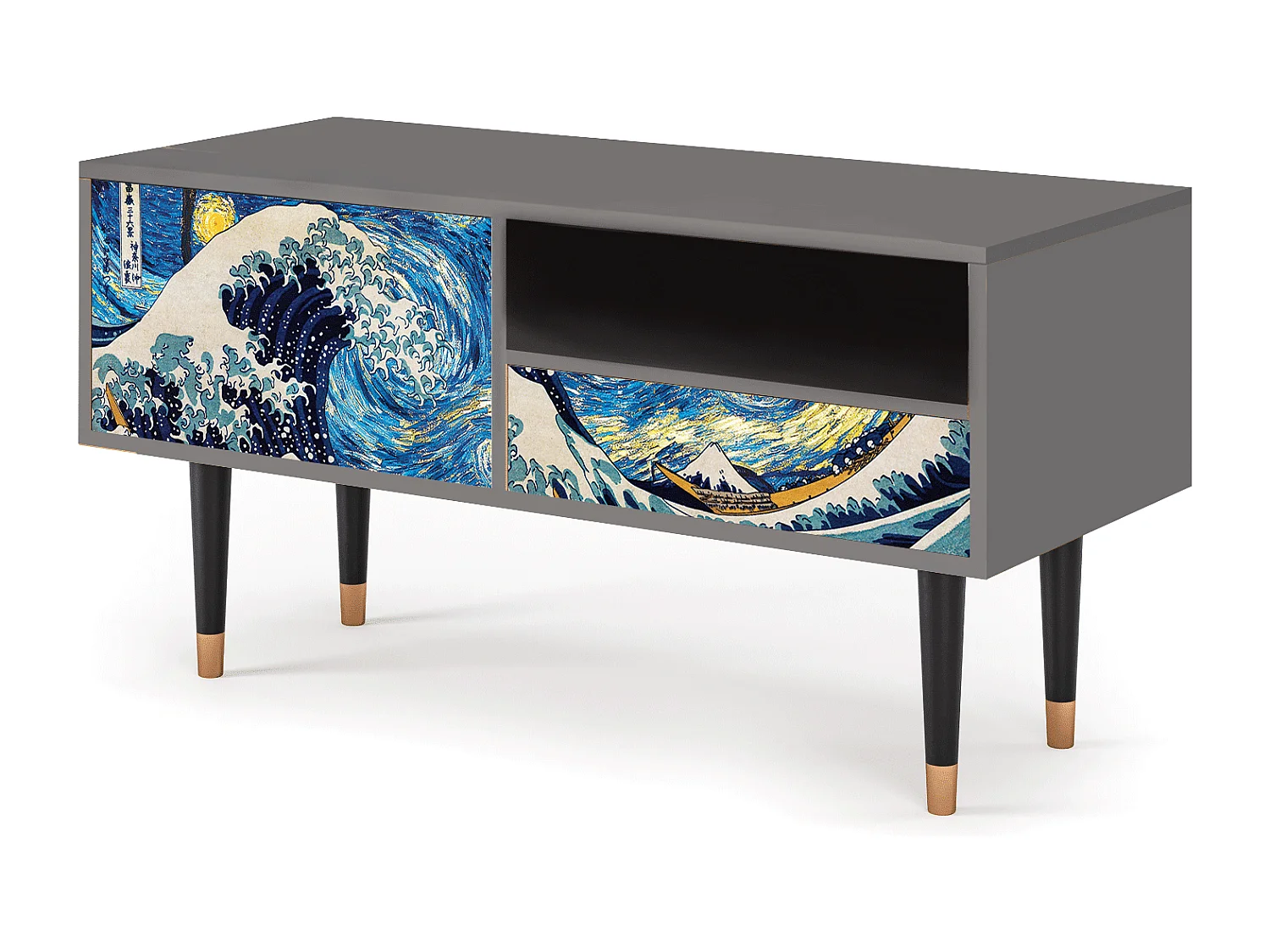 TV-meubel - 115х59х48 cm - T3 - Great Wave, Grijs
