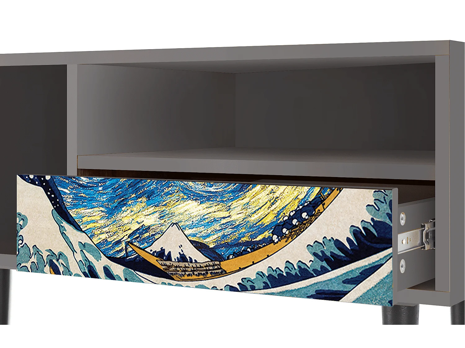 TV-meubel - 115х59х48 cm - T3 - Great Wave, Grijs