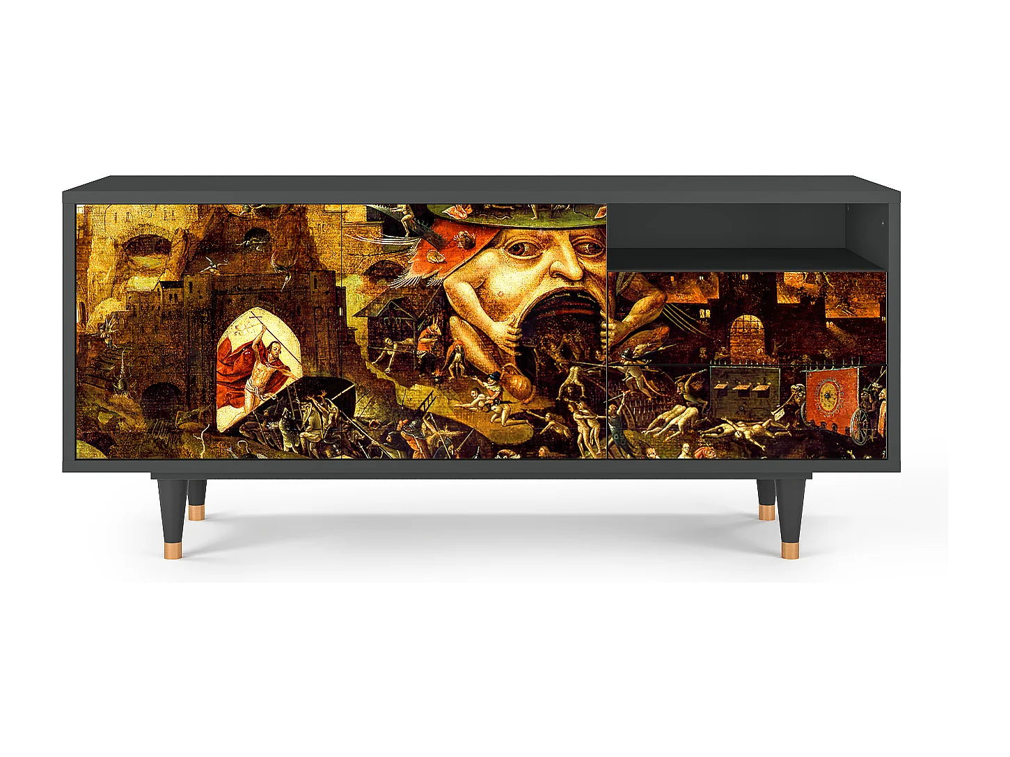 Mueble de TV - 125х56х41 cm - T7 - Christ in Limbo, Antracite