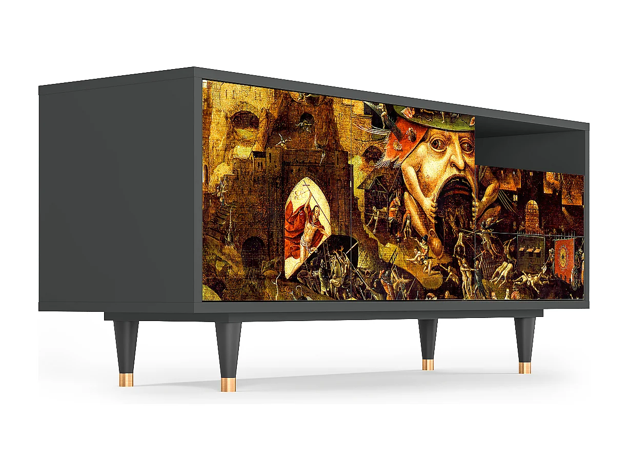 Mueble de TV - 125х56х41 cm - T7 - Christ in Limbo, Antracite