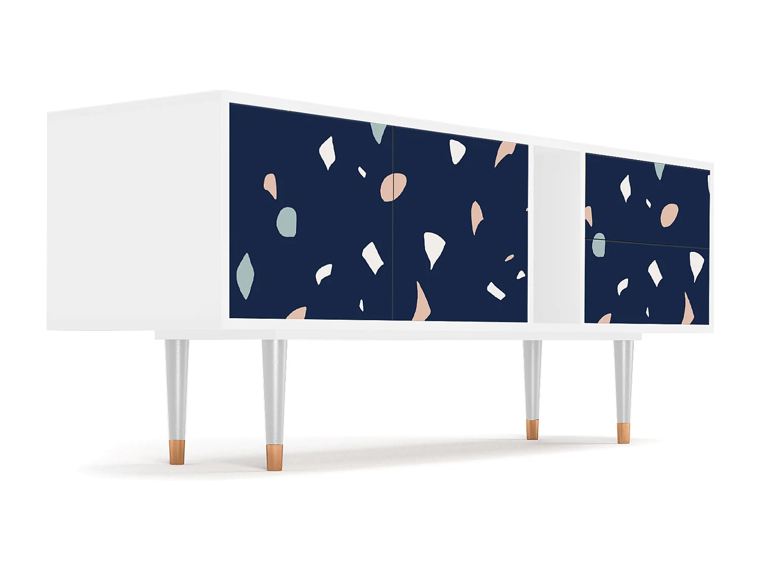 Meuble TV - 170х69х48 cm - T1 - Space Satellites, Blanc