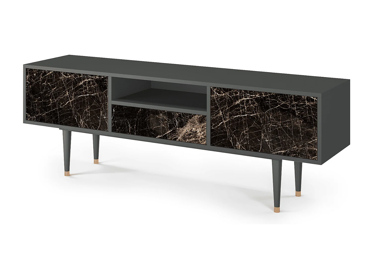 Meuble TV - 170х59х41 cm - T6 - Night Abyss, Anthracite