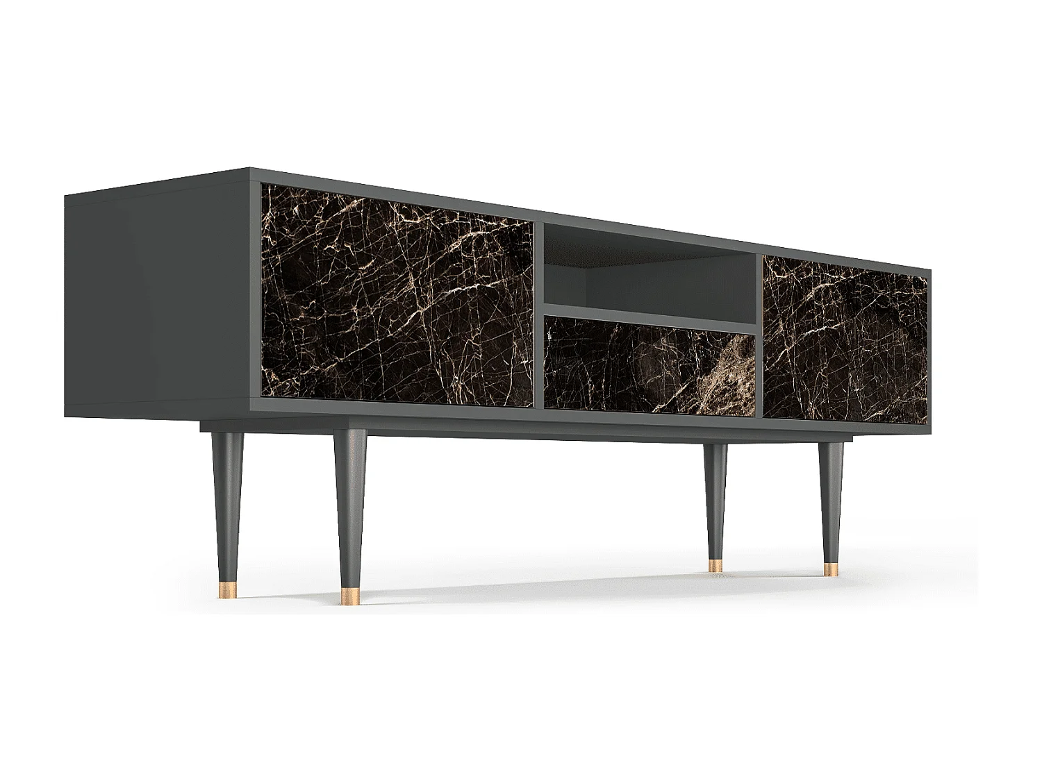 Meuble TV - 170х59х41 cm - T6 - Night Abyss, Anthracite