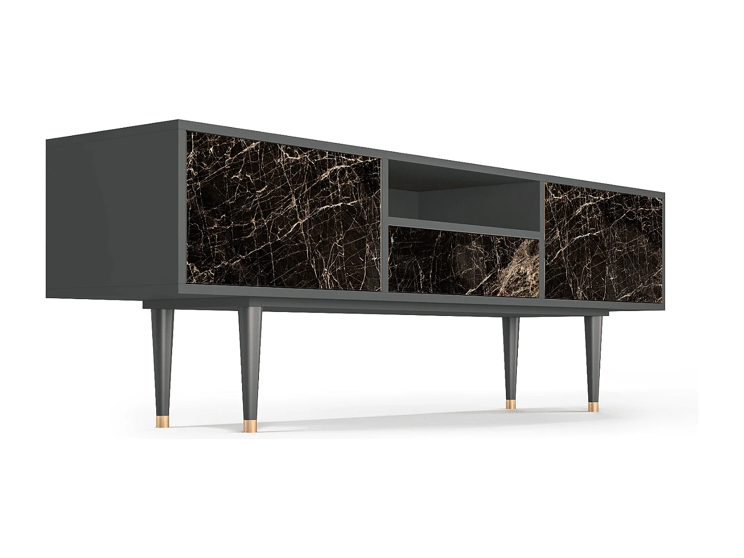 Meuble TV - 170х59х41 cm - T6 - Night Abyss, Anthracite