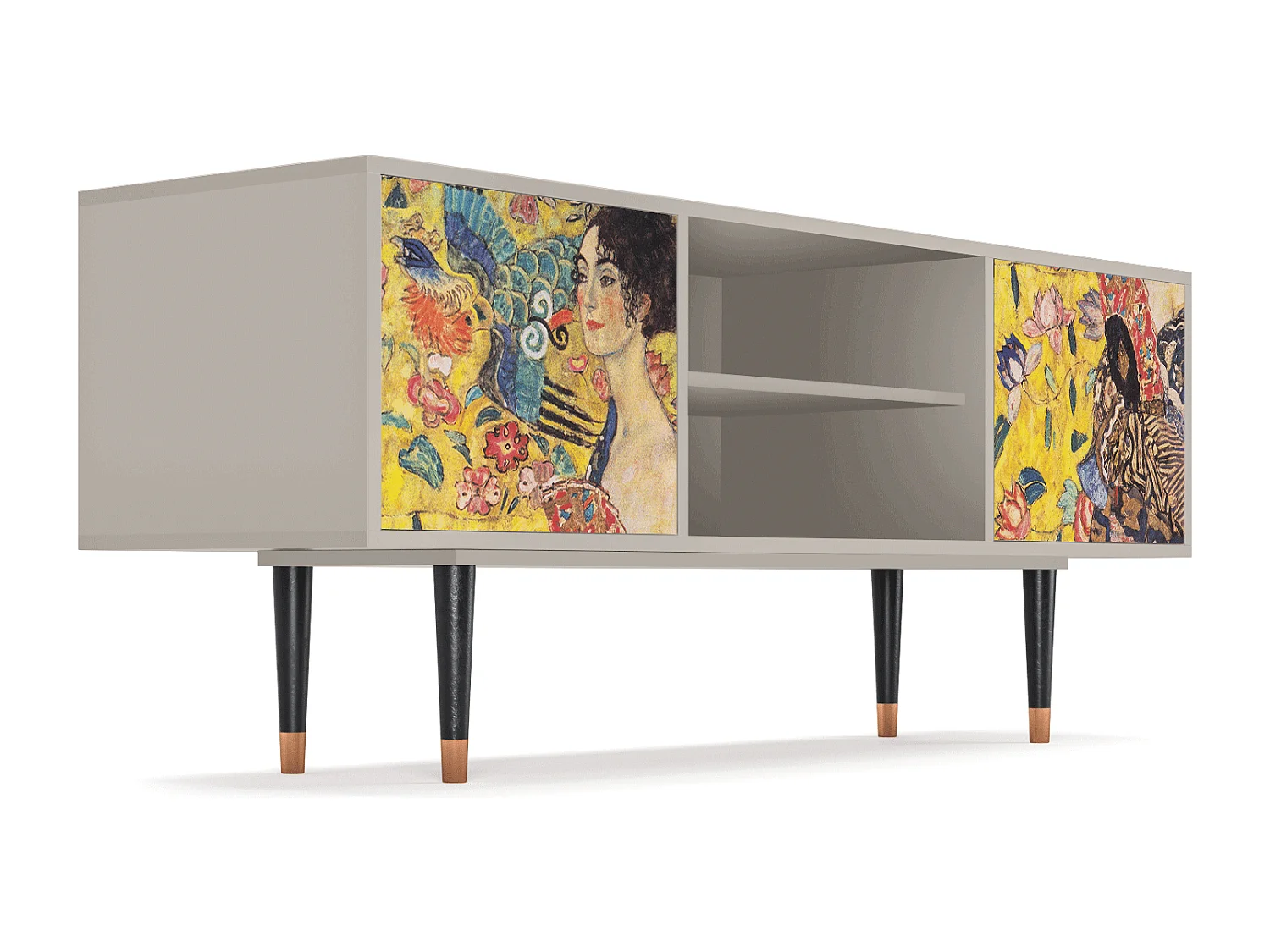 Meuble TV - 170х69х48 cm - T2 - Lady with Fan by Klimt, Sable