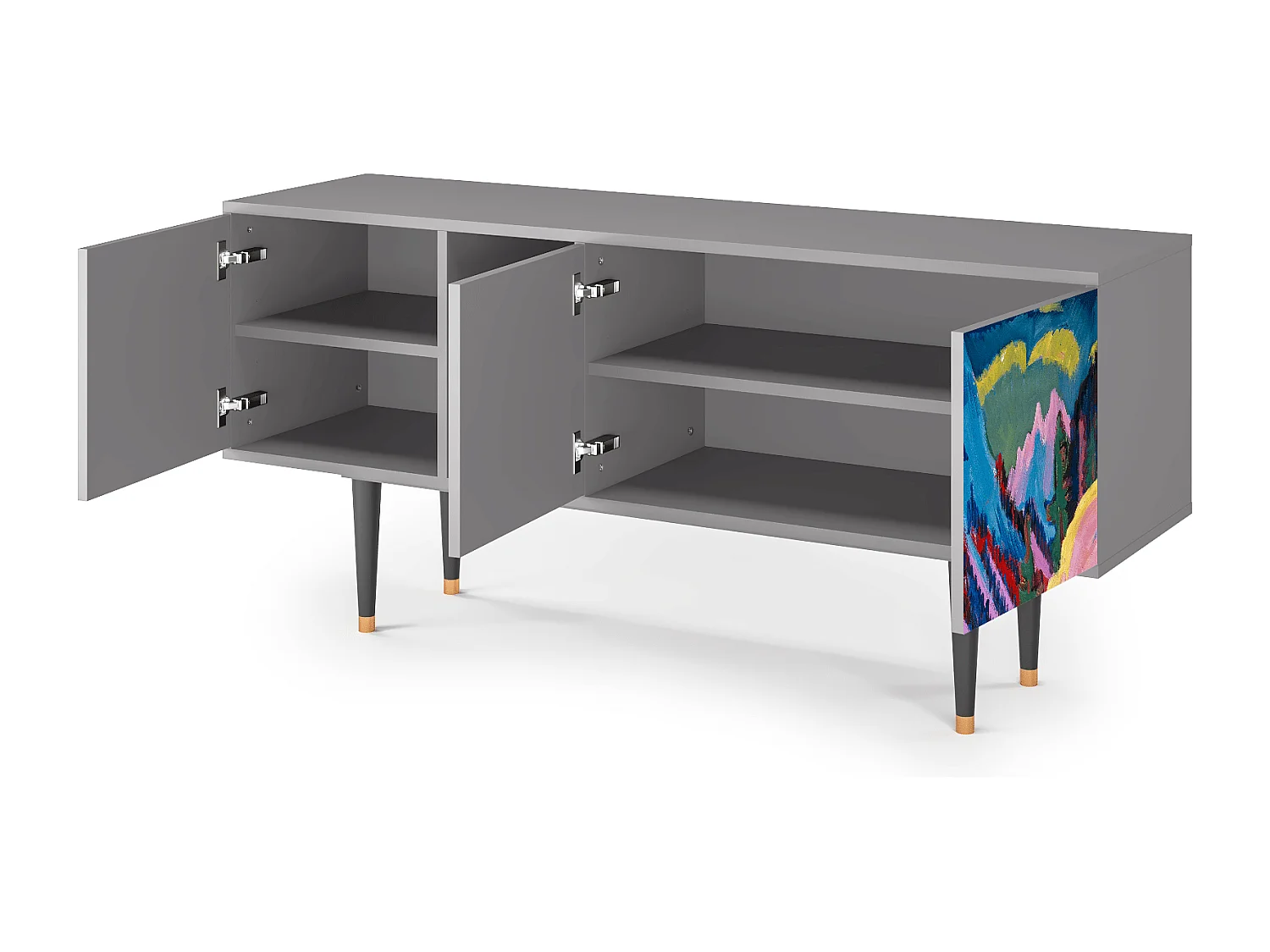 TV-meubel - 150х69х41 cm - T5 - Davos Winter, Grijs