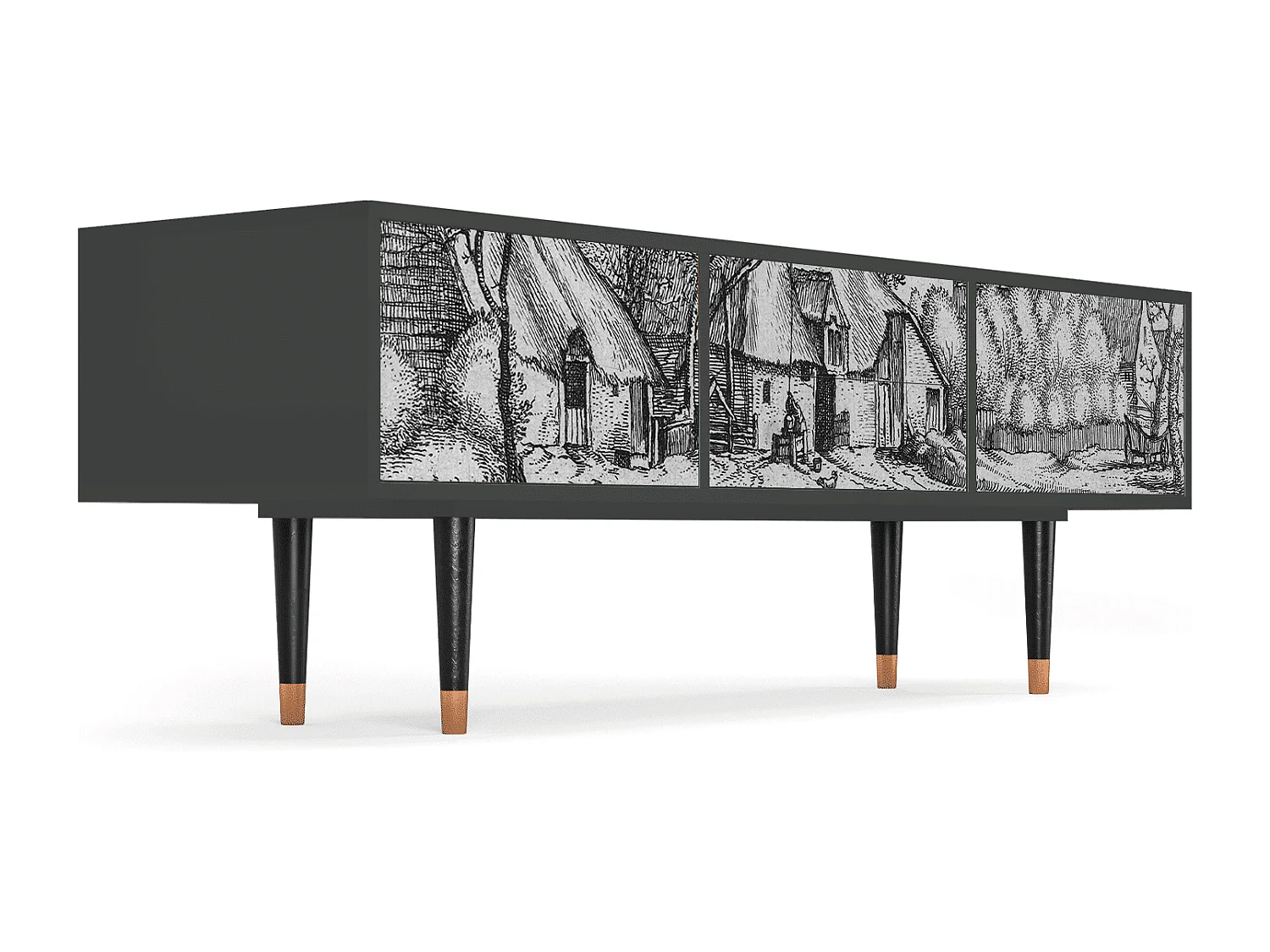 Meuble TV - 170х59х48 cm - T4 - Farms in a Village, Anthracite