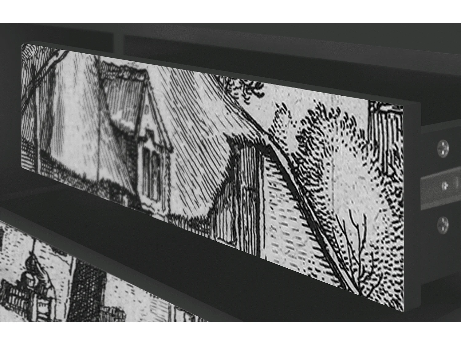 Meuble TV - 170х59х48 cm - T4 - Farms in a Village, Anthracite