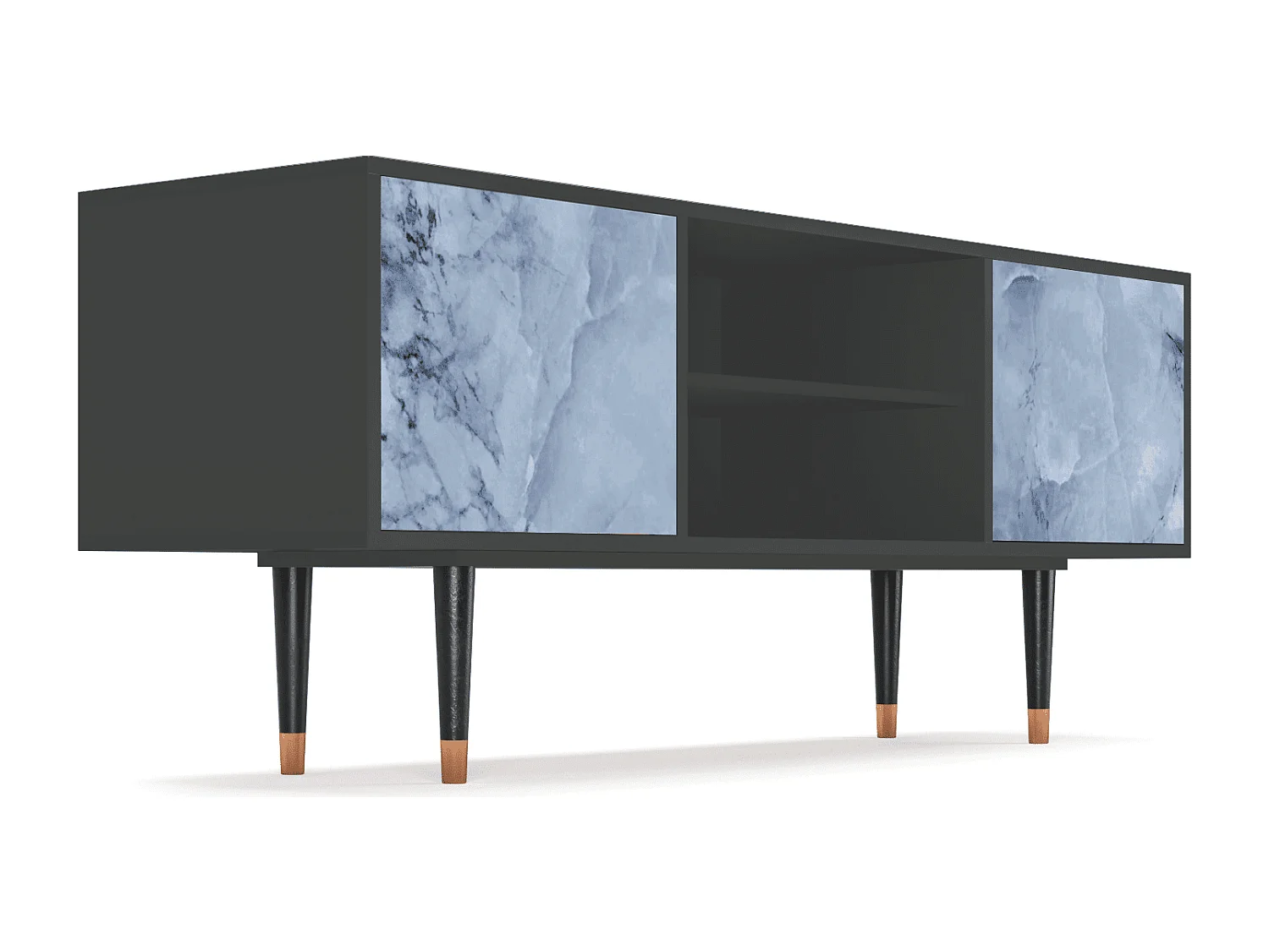 Meuble TV - 170х69х48 cm - T2 - Feather Ice, Anthracite