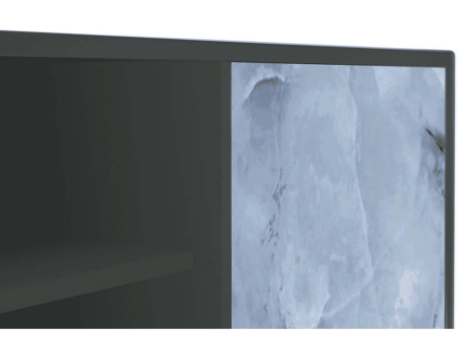 Szafka RTV - 170х69х48 cm - T2 - Feather Ice, Antracyt