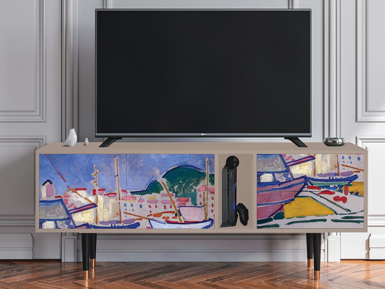 TV-Möbel - 170х69х48 cm - T1 - The Port of Collioure , Latte