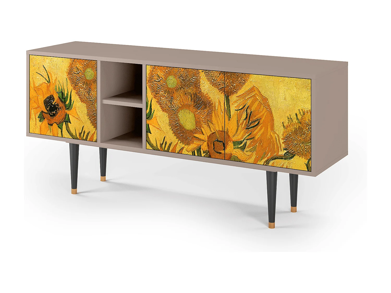 TV-meubel - 150х69х41 cm - T5 - Sunflowers, Latte