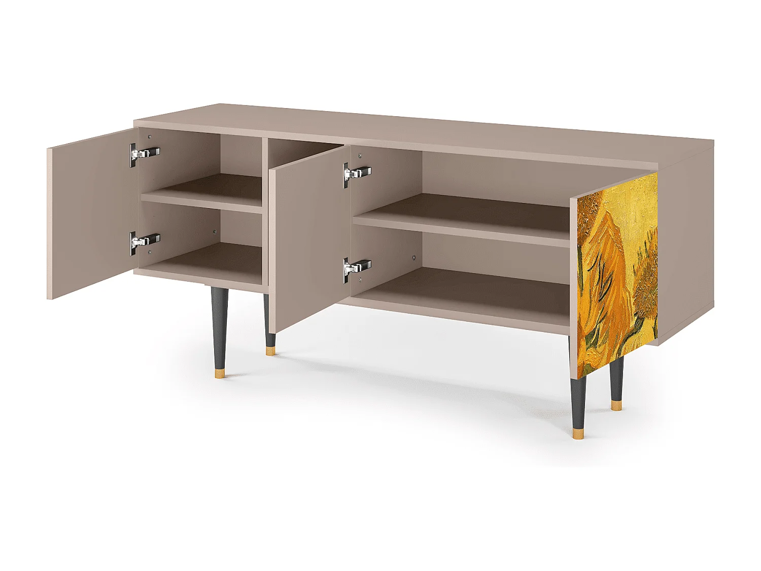 TV-meubel - 150х69х41 cm - T5 - Sunflowers, Latte