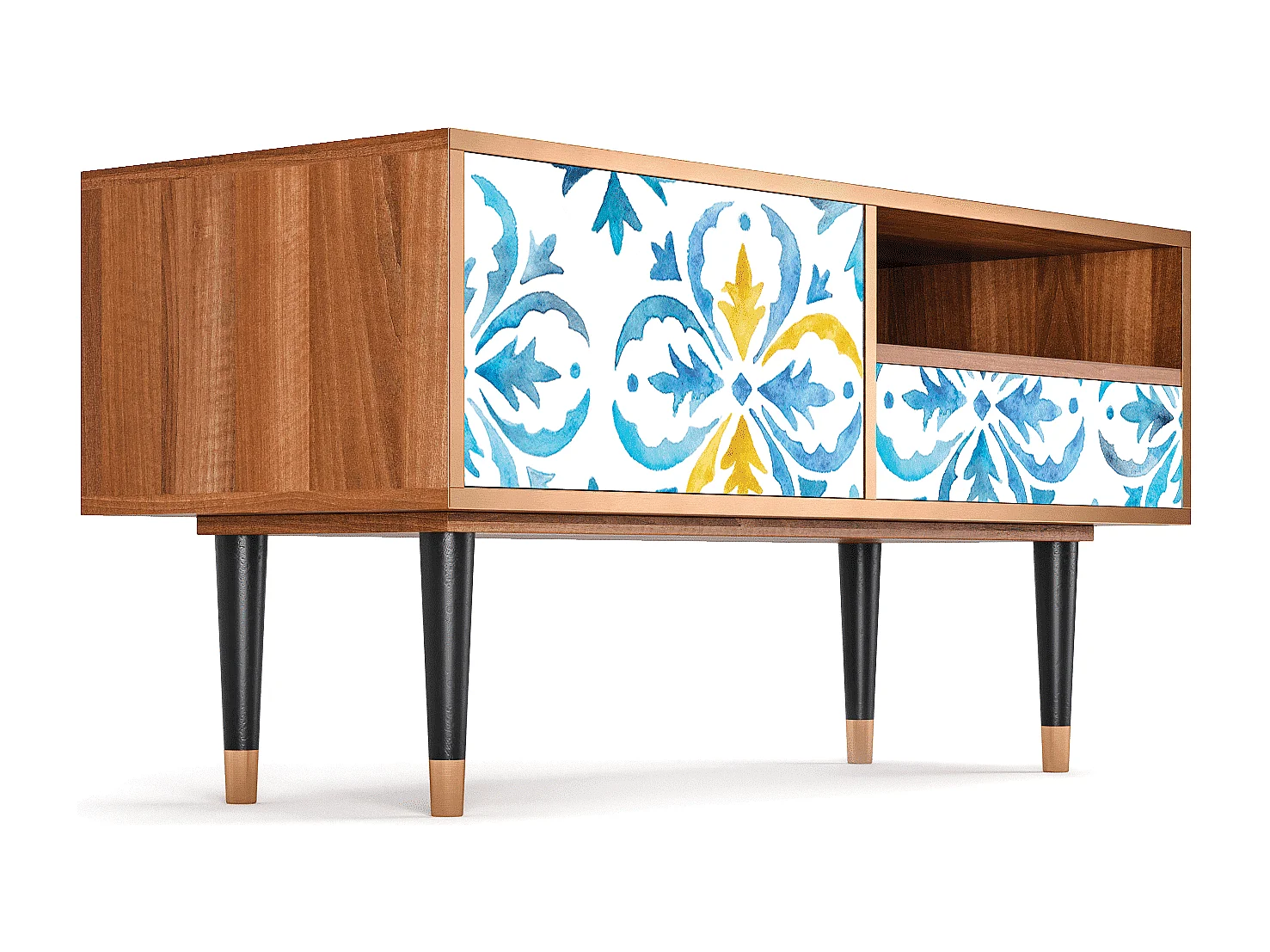 Szafka RTV - 115х59х48 cm - T3 - Lisbon Flover, Orzech