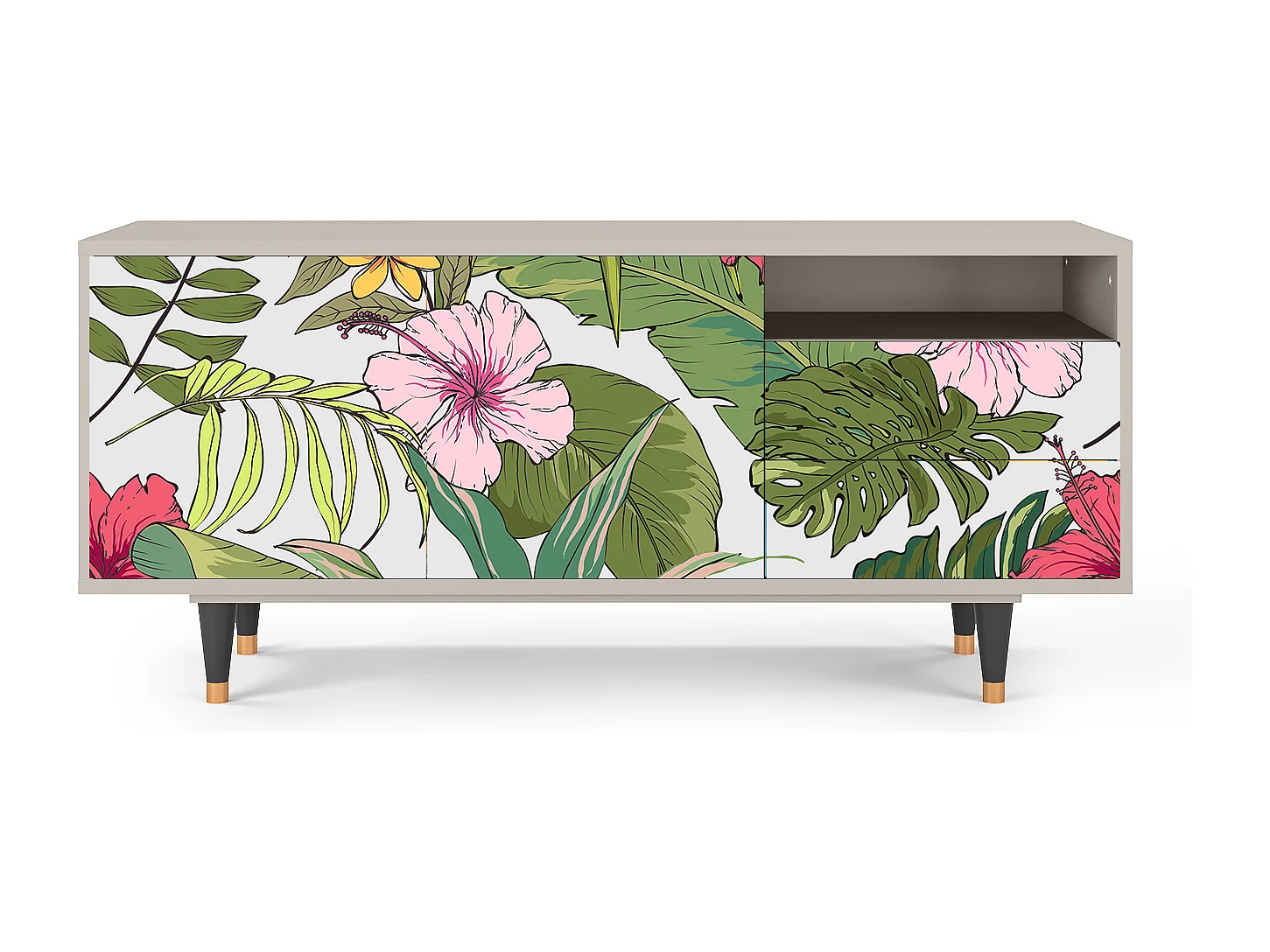 Mobile TV - 125х56х41 cm - T7 - Verdant Tropics, Sabbia