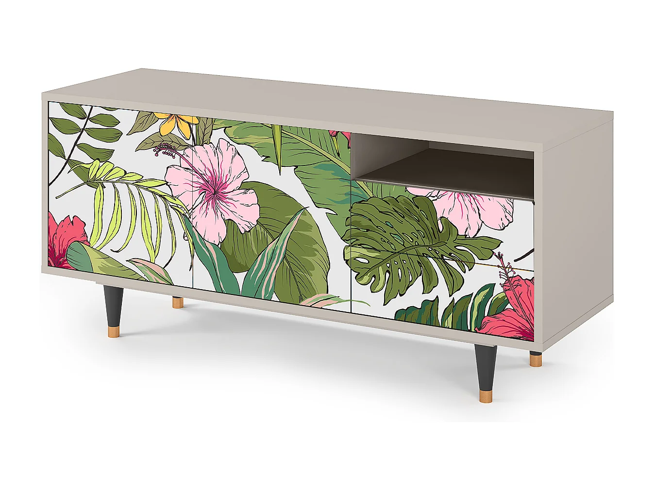 Meuble TV - 125х56х41 cm - T7 - Verdant Tropics, Sable