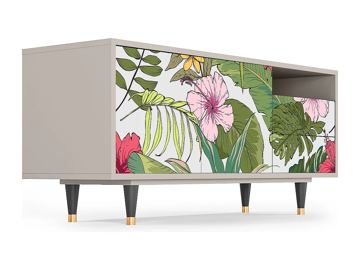 Meuble TV - 125х56х41 cm - T7 - Verdant Tropics, Sable