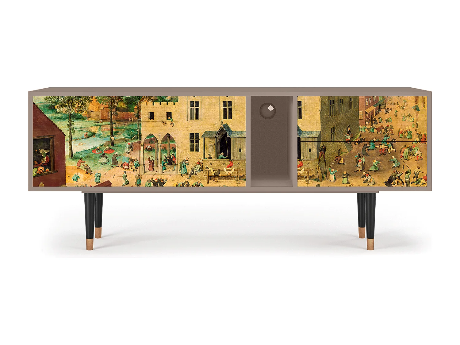 Mobile TV - 170х69х48 cm - T1 - Children Games, Latte