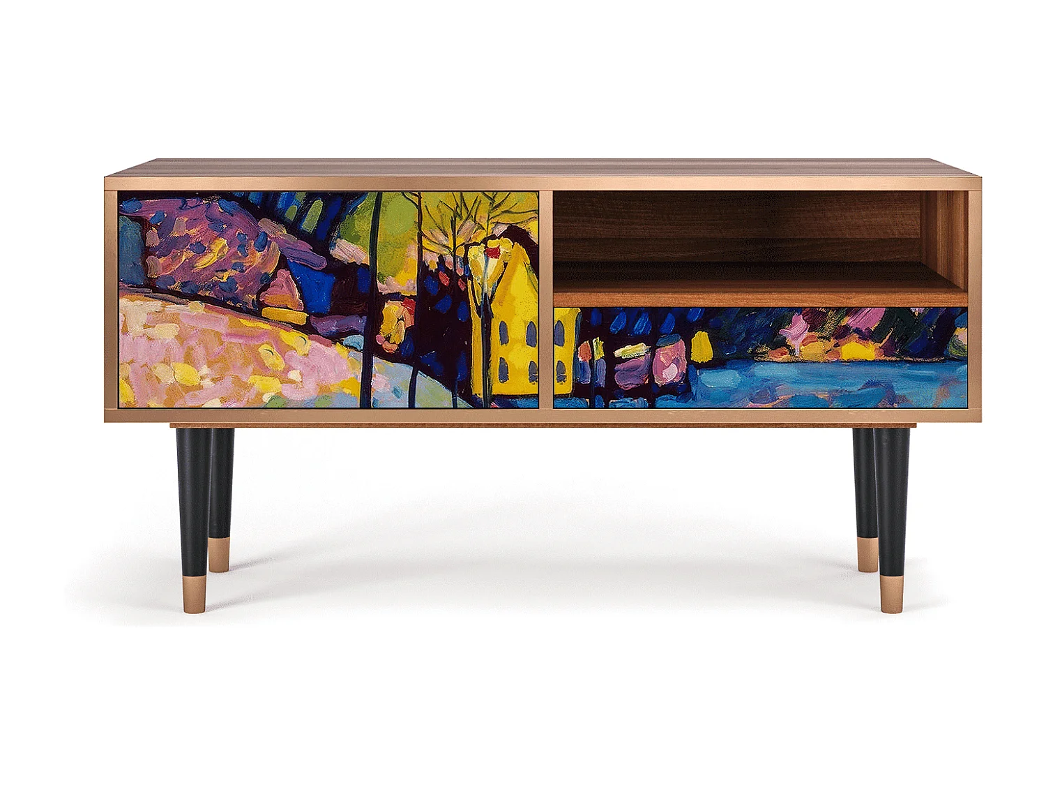 TV-Möbel - 115х59х48 cm - T3 - Winter Landscape, Walnuss