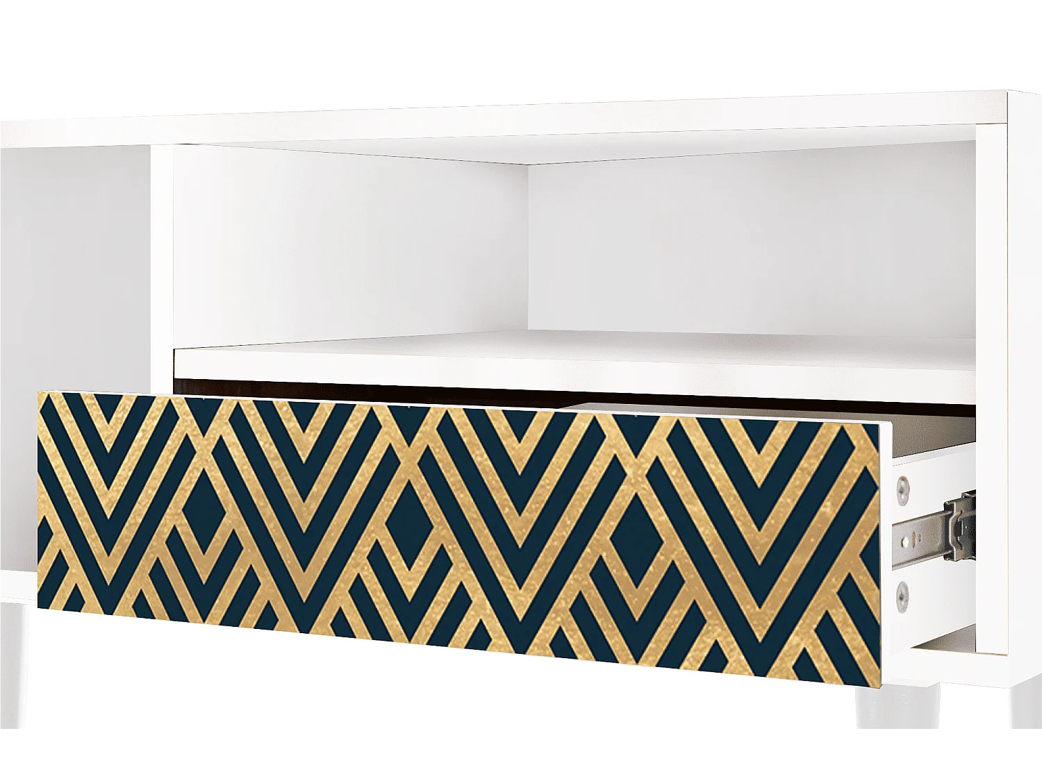 Mobile TV - 115х59х48 cm - T3 - Egypt Triangles, Bianco