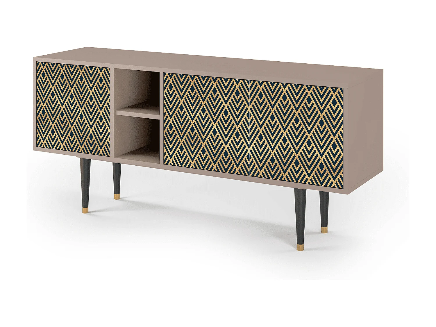 Meuble TV - 150х69х41 cm - T5 - Egypt Triangles, Latte