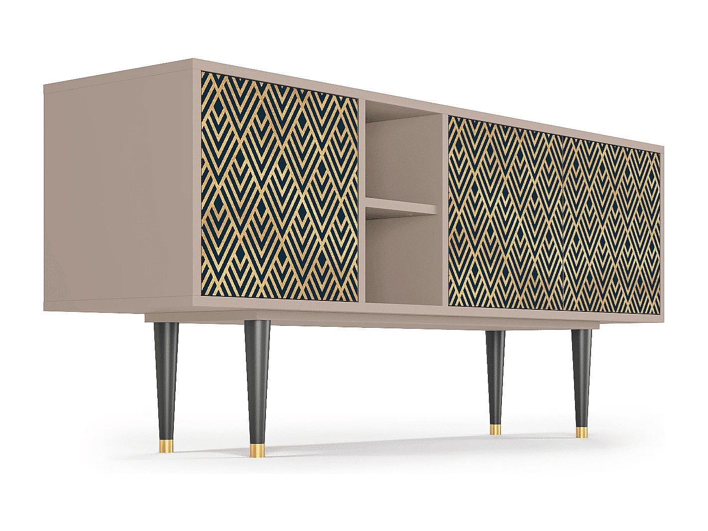 Meuble TV - 150х69х41 cm - T5 - Egypt Triangles, Latte