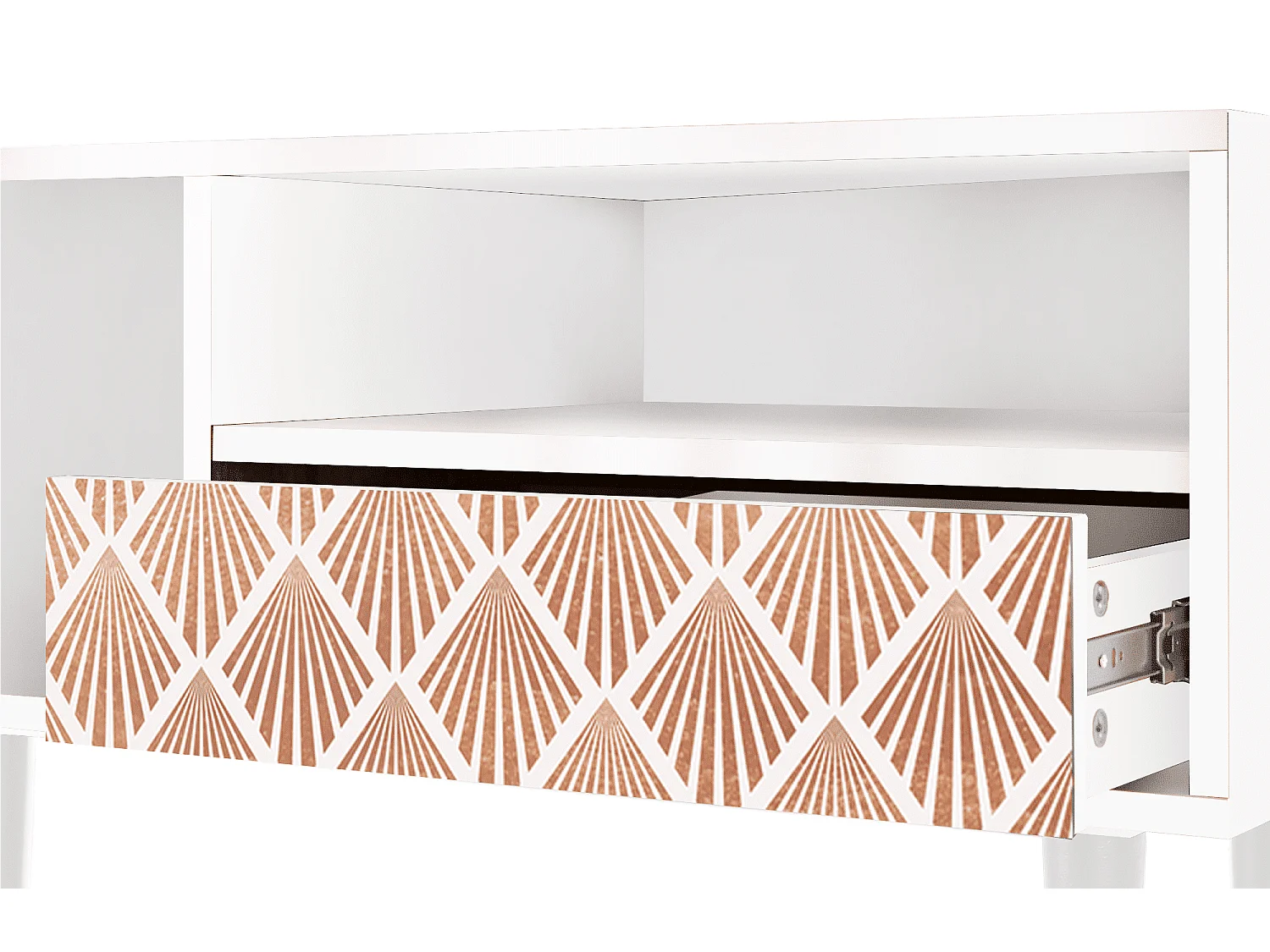Meuble TV - 115х59х48 cm - T3 - Pastel Sunrise, Blanc