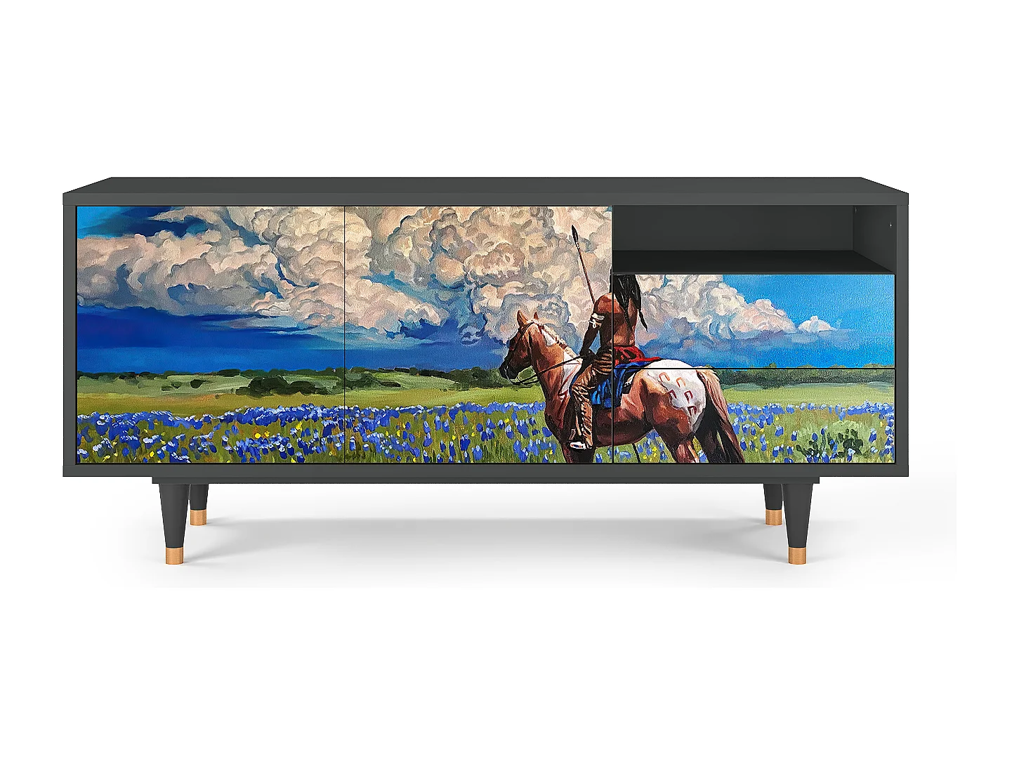 Mueble de TV - 125х56х41 cm - T7 - Thunderheads by Dean, Antracite