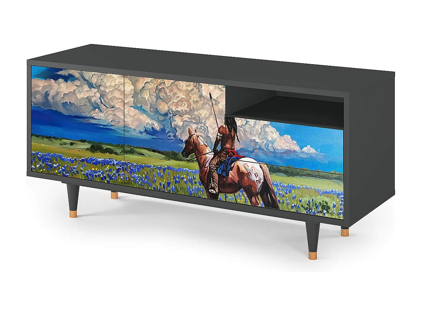 Mueble de TV - 125х56х41 cm - T7 - Thunderheads by Dean, Antracite