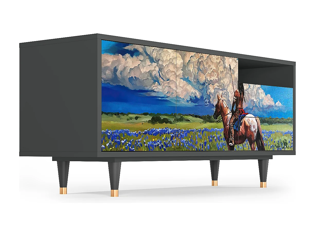 Mueble de TV - 125х56х41 cm - T7 - Thunderheads by Dean, Antracite