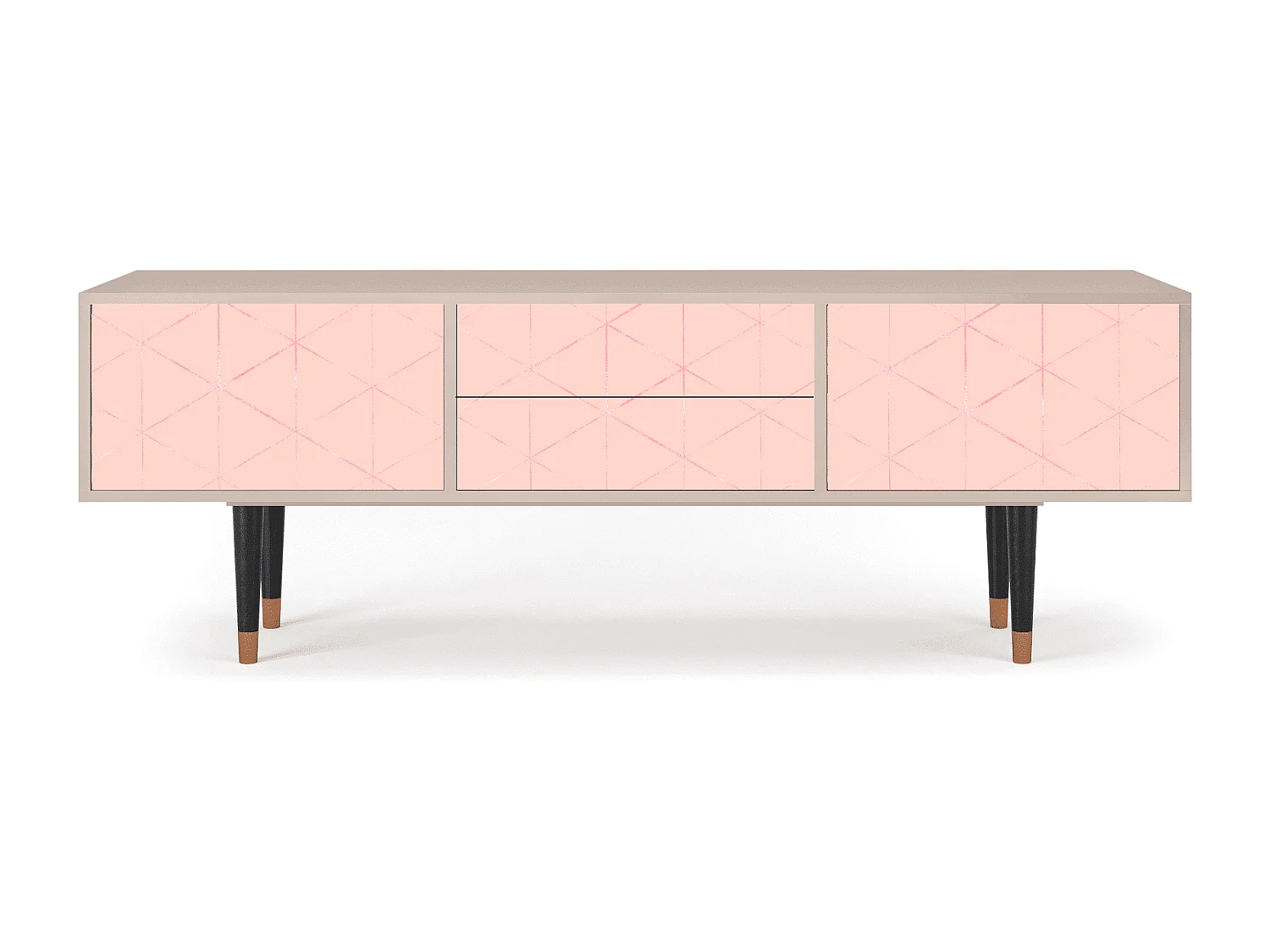 Mueble de TV - 170х59х48 cm - T4 - Rose Quartz, Latte