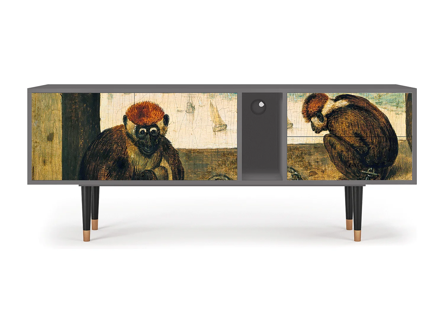 Mobile TV - 170х69х48 cm - T1 - Two Monkeys, Grigio
