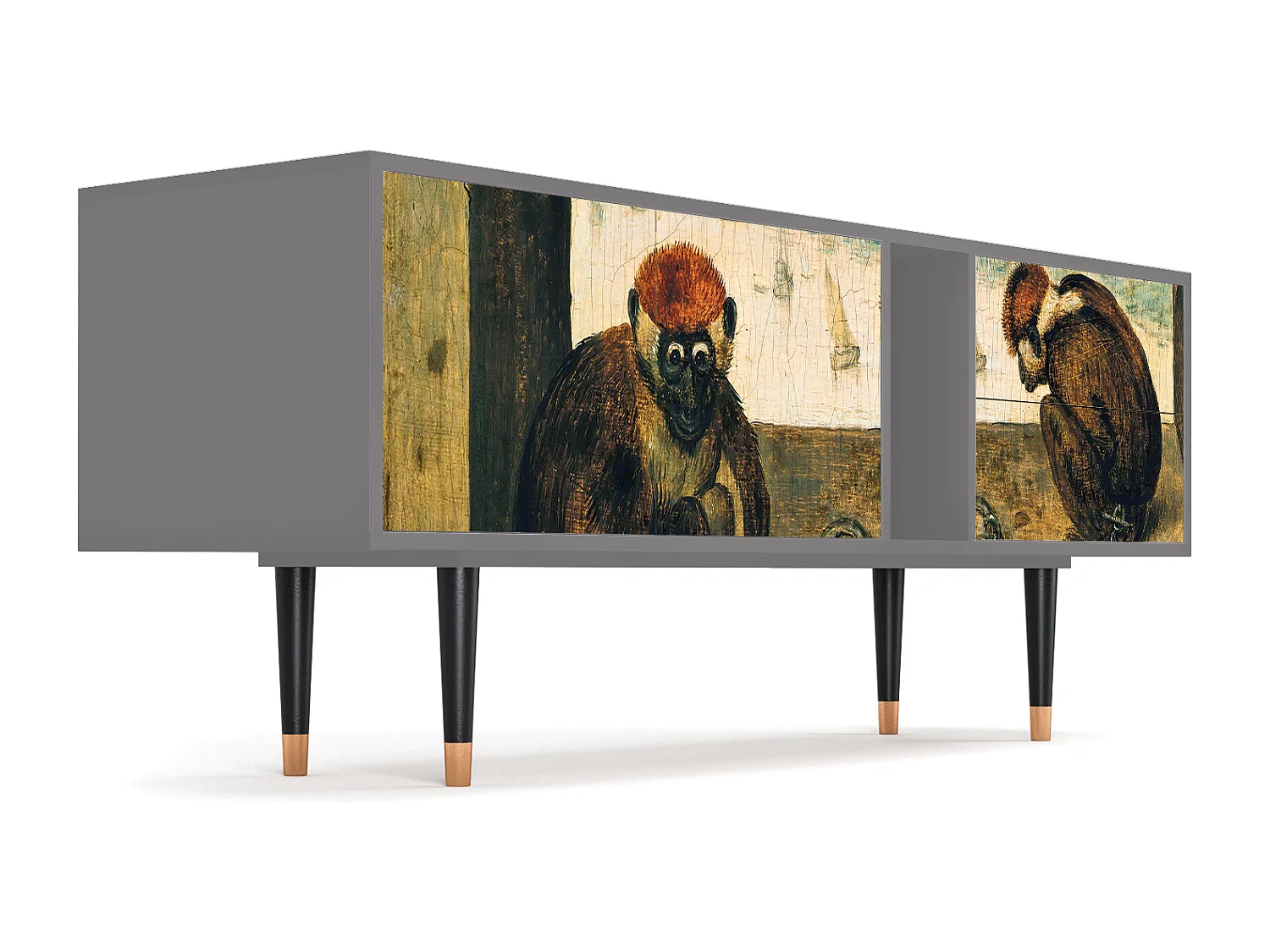Mobile TV - 170х69х48 cm - T1 - Two Monkeys, Grigio