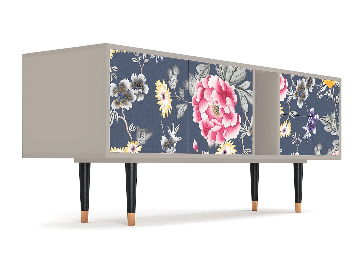 Meuble TV - 170х69х48 cm - T1 - Dark Flower Bed, Sable