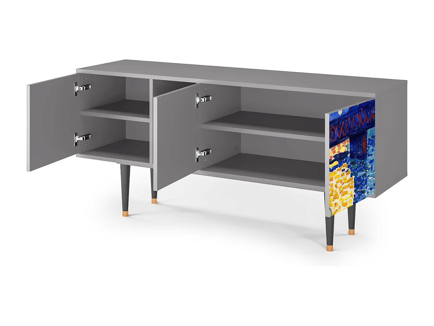 Meuble TV - 150х69х41 cm - T5 - Charing Cross Bridge, Gris