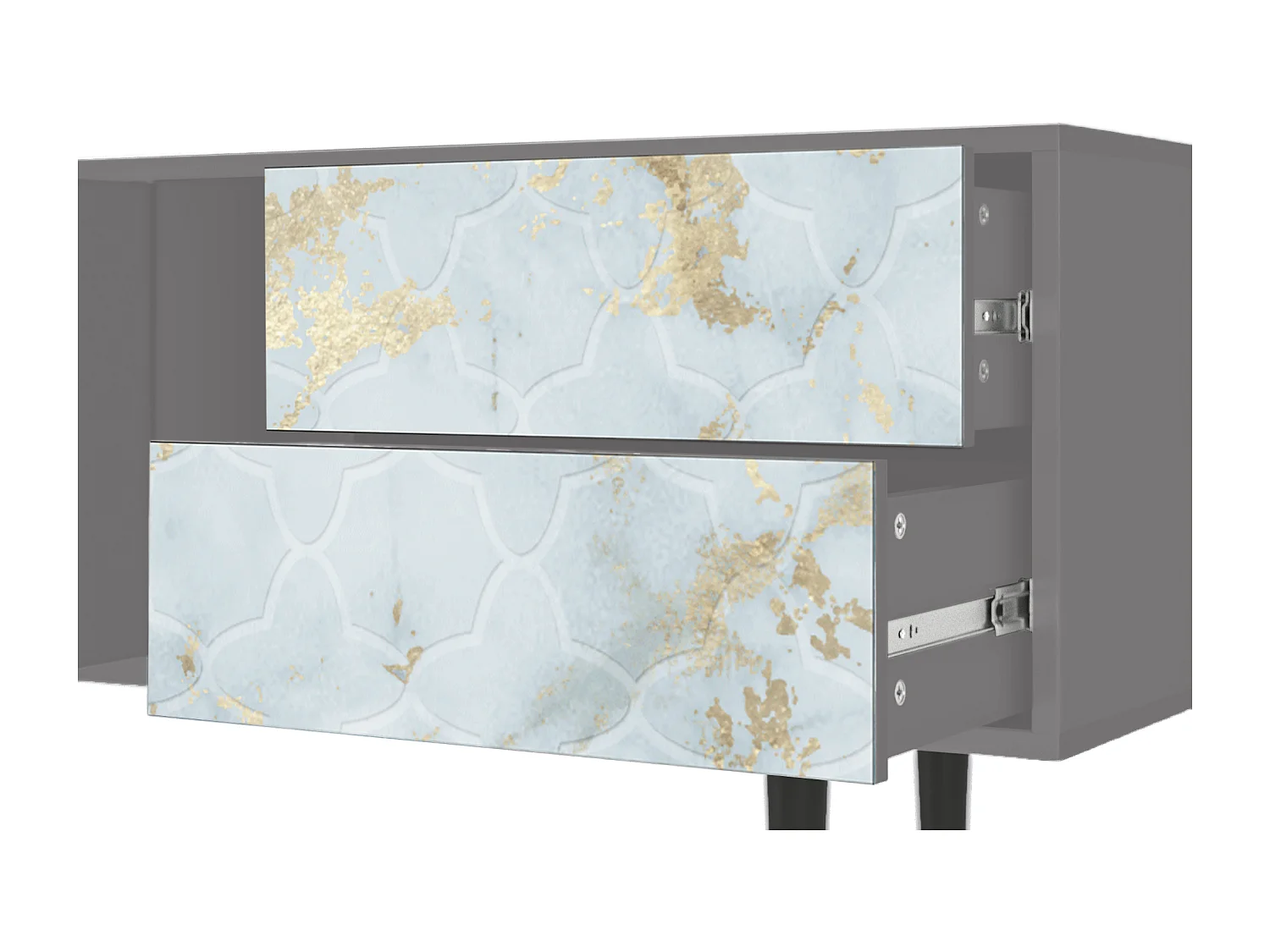 TV-Möbel - 170х69х48 cm - T1 - Golden Waves, Grau