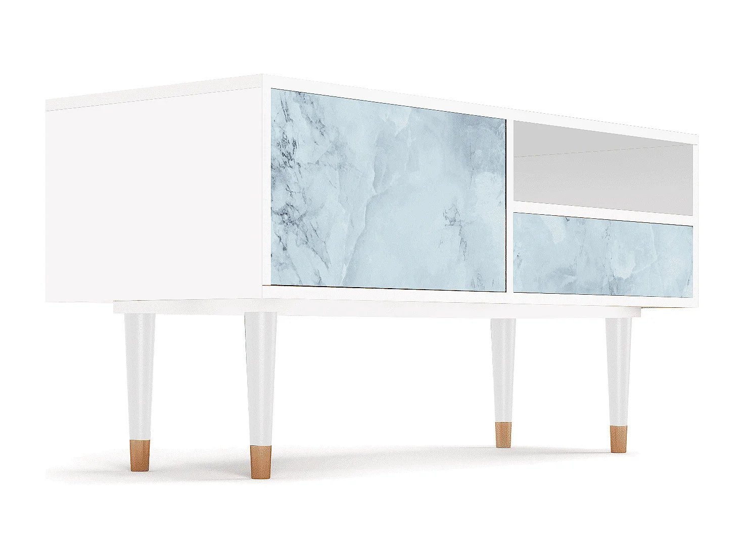 Meuble TV - 115х59х48 cm - T3 - Glacial Colour, Blanc