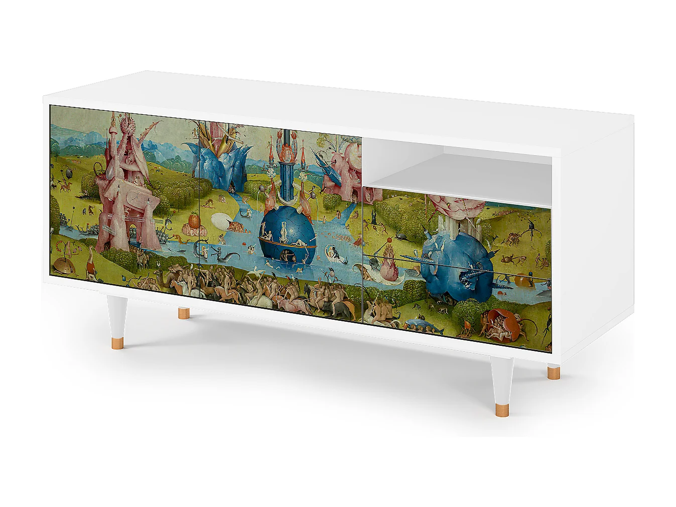 Meuble TV - 125х56х41 cm - T7 - The Garden 2 by Bosch, Blanc