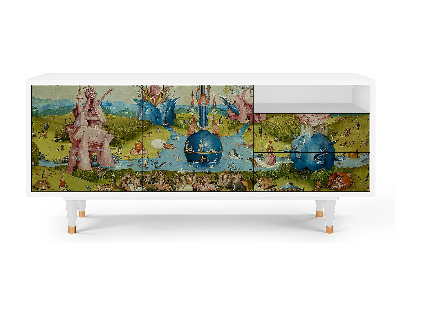 Mueble de TV - 125х56х41 cm - T7 - The Garden 2 by Bosch, Blanco