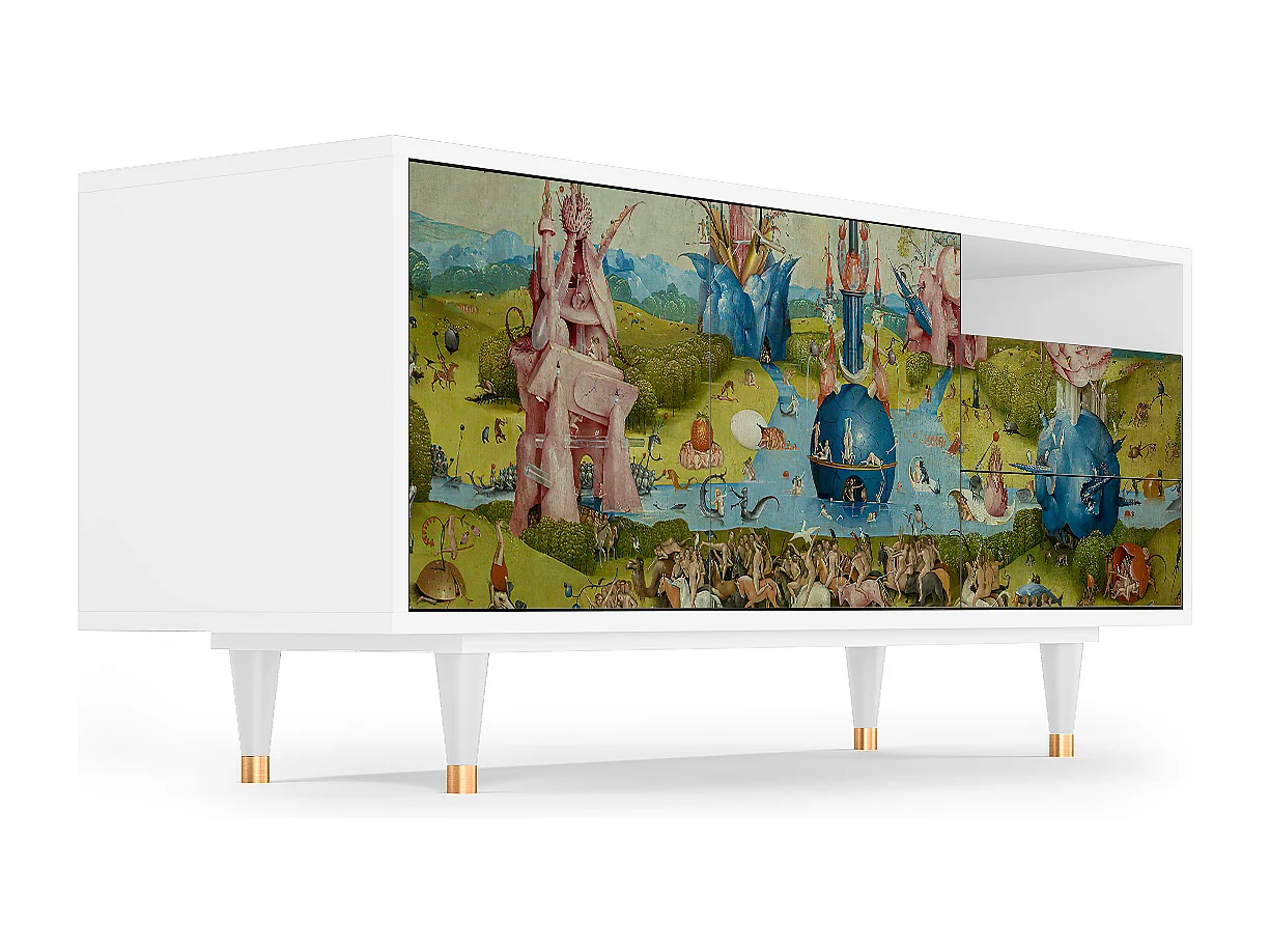 Mueble de TV - 125х56х41 cm - T7 - The Garden 2 by Bosch, Blanco