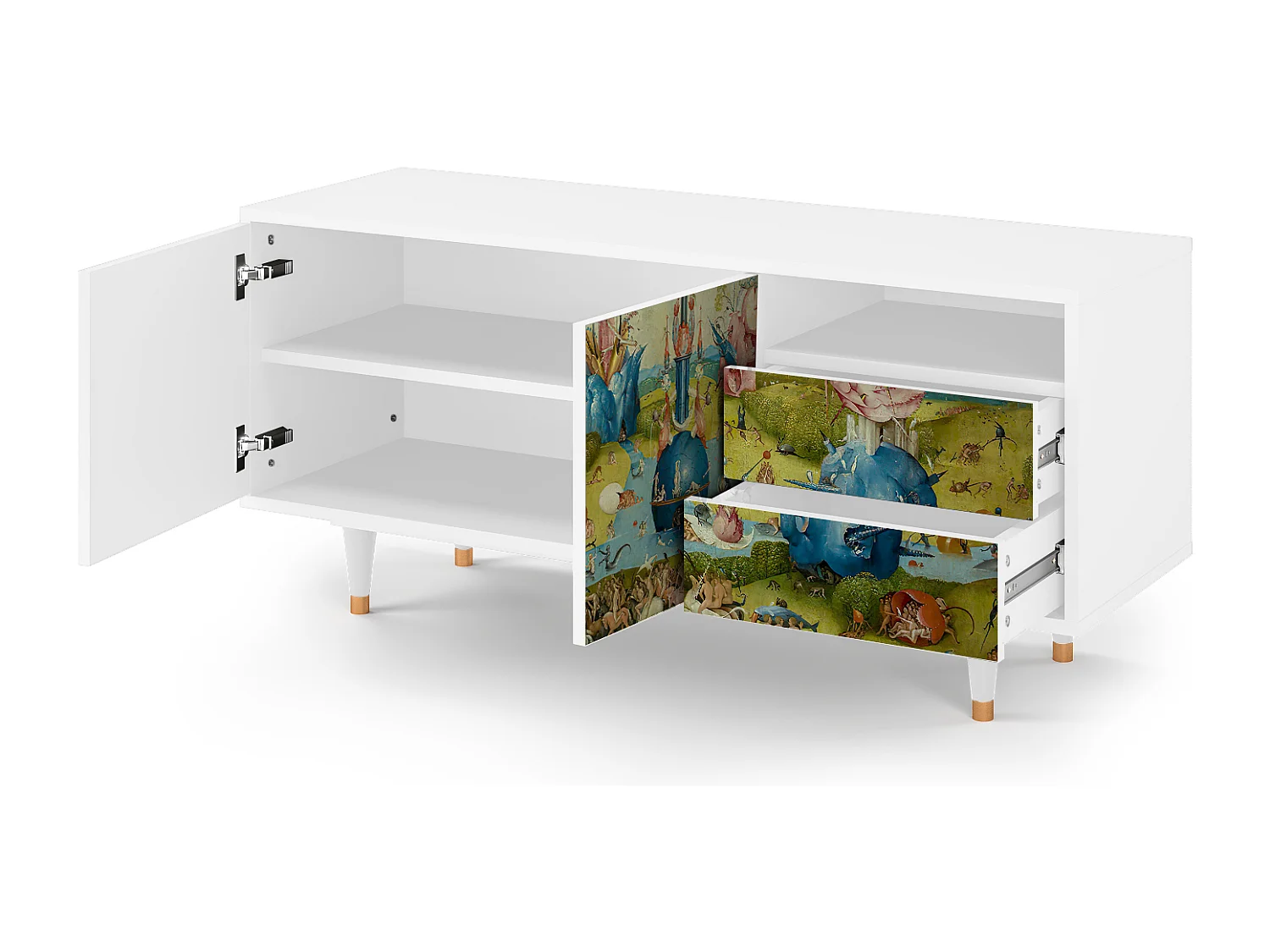 Mueble de TV - 125х56х41 cm - T7 - The Garden 2 by Bosch, Blanco