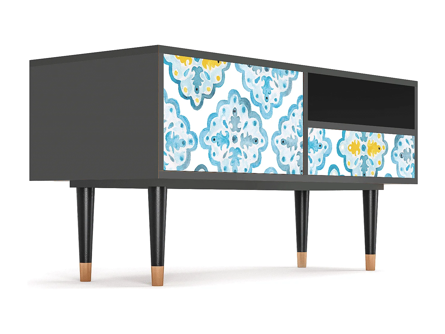 Mueble de TV - 115х59х48 cm - T3 - Portugese tiles, Antracita