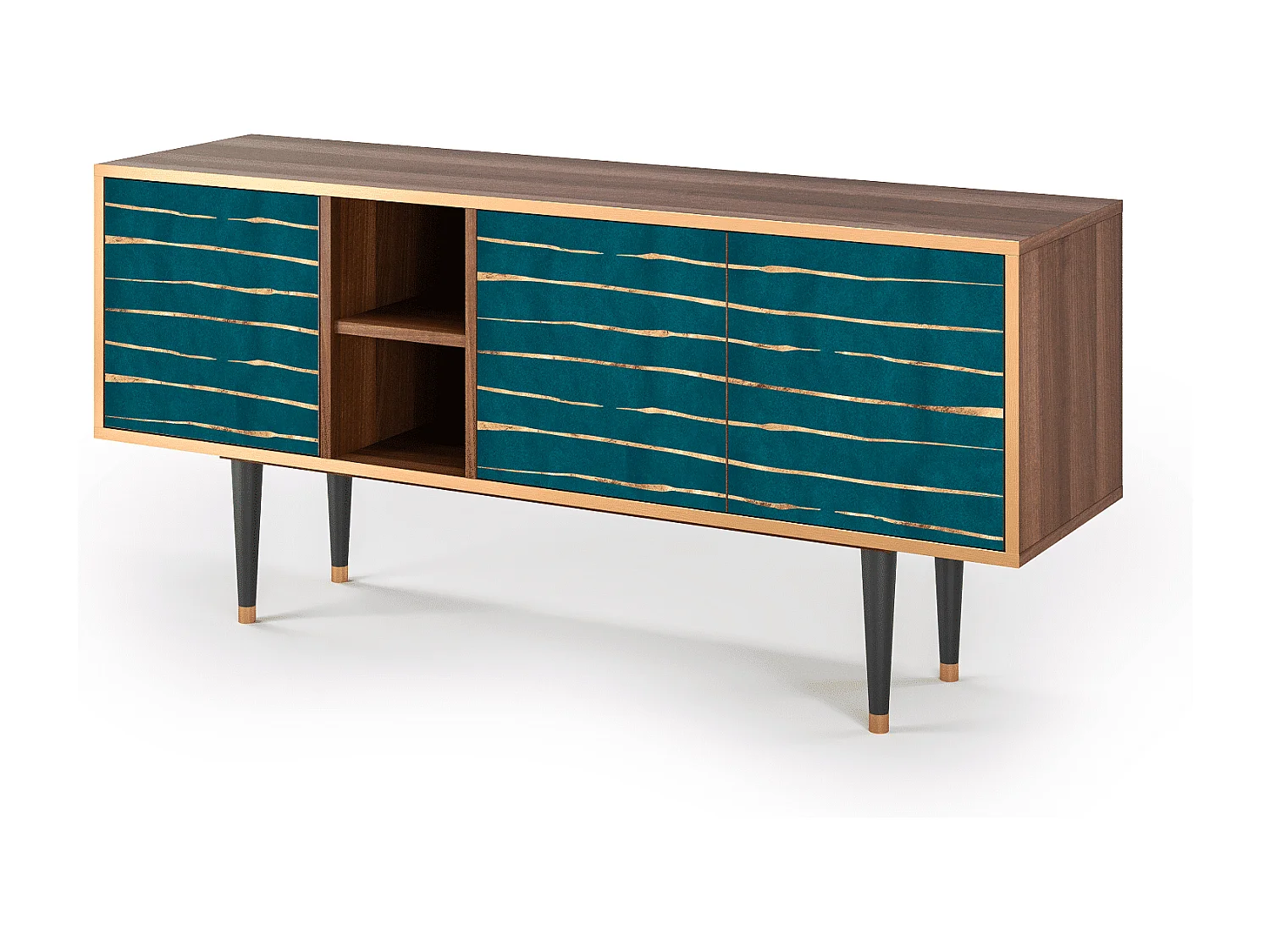 Meuble TV - 150х69х41 cm - T5 - Ocean Drive, Noyer