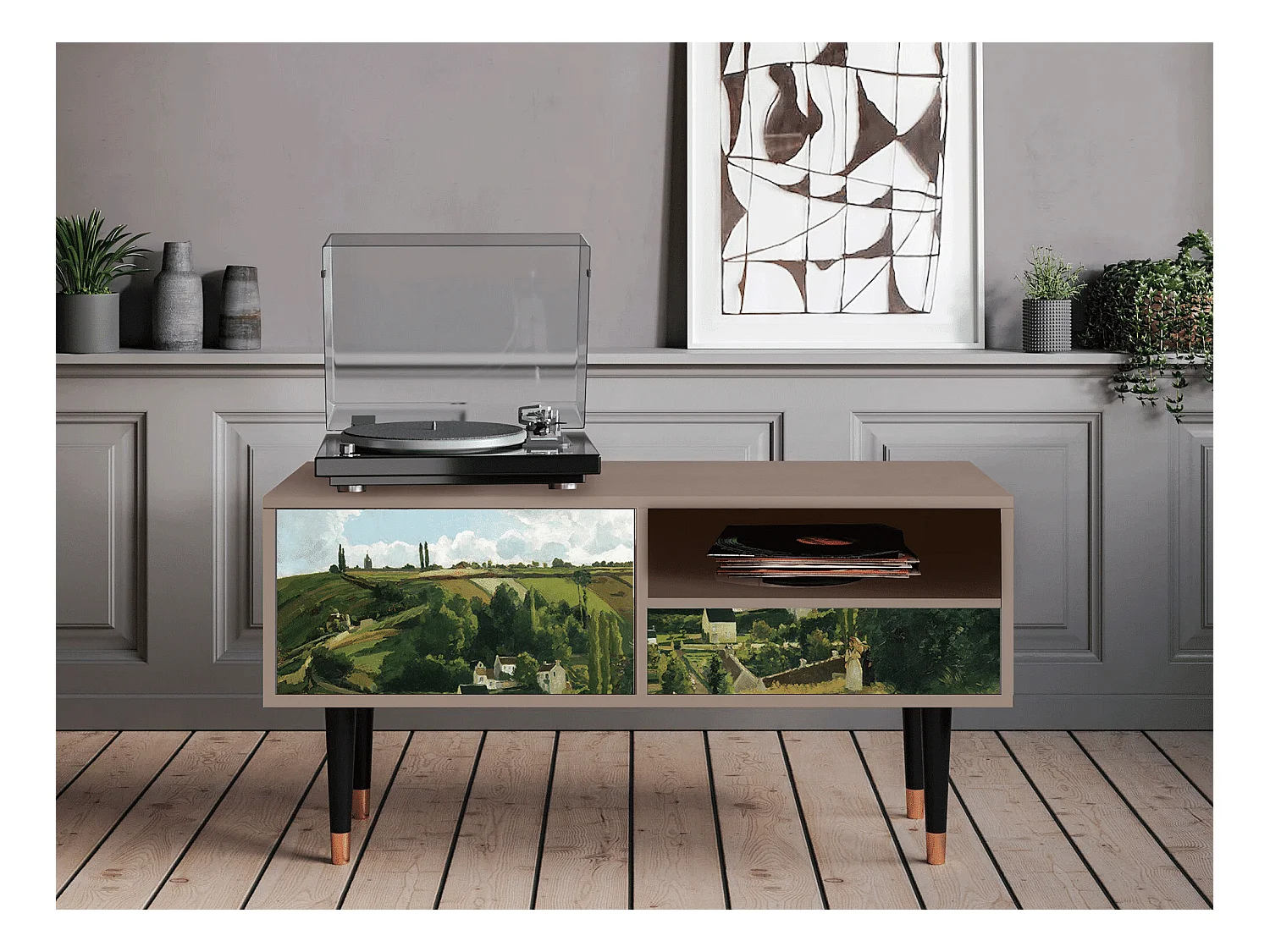 TV-meubel - 115х59х48 cm - T3 - Jalais Hill by Pissarro, Latte