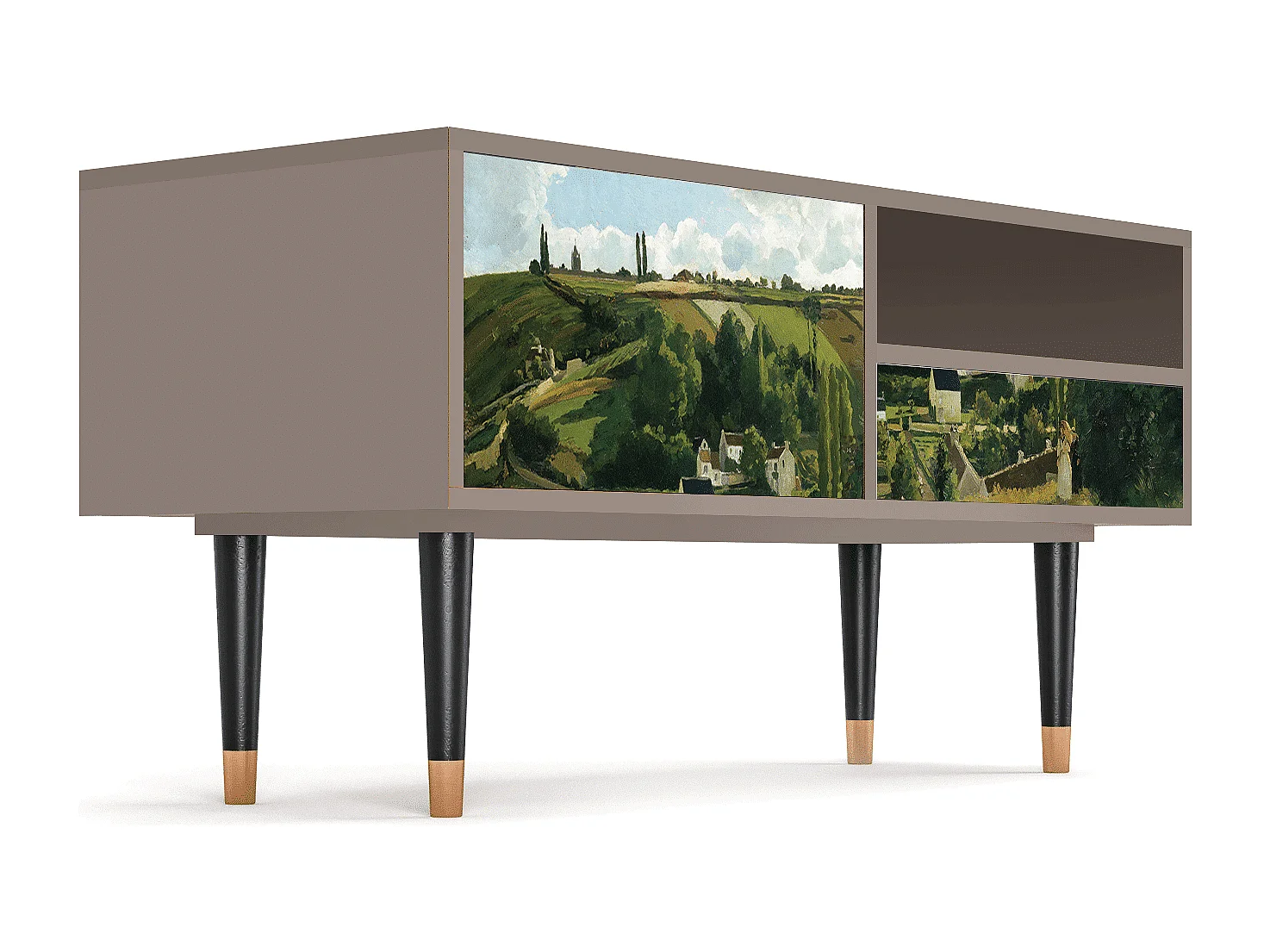 Szafka RTV - 115х59х48 cm - T3 - Jalais Hill by Pissarro, Latte