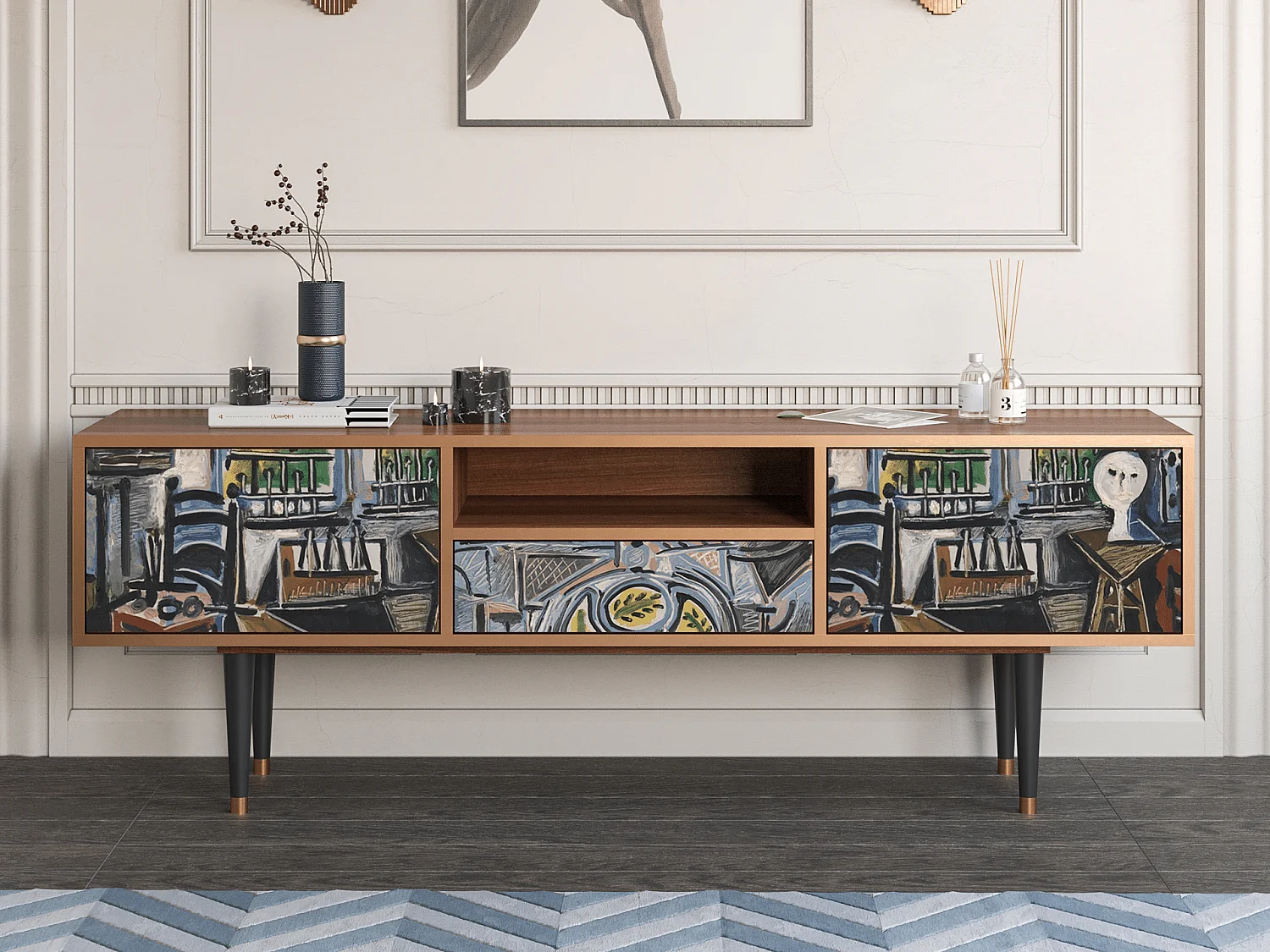 Meuble TV - 170х59х41 cm - T6 - The Studio , Noyer