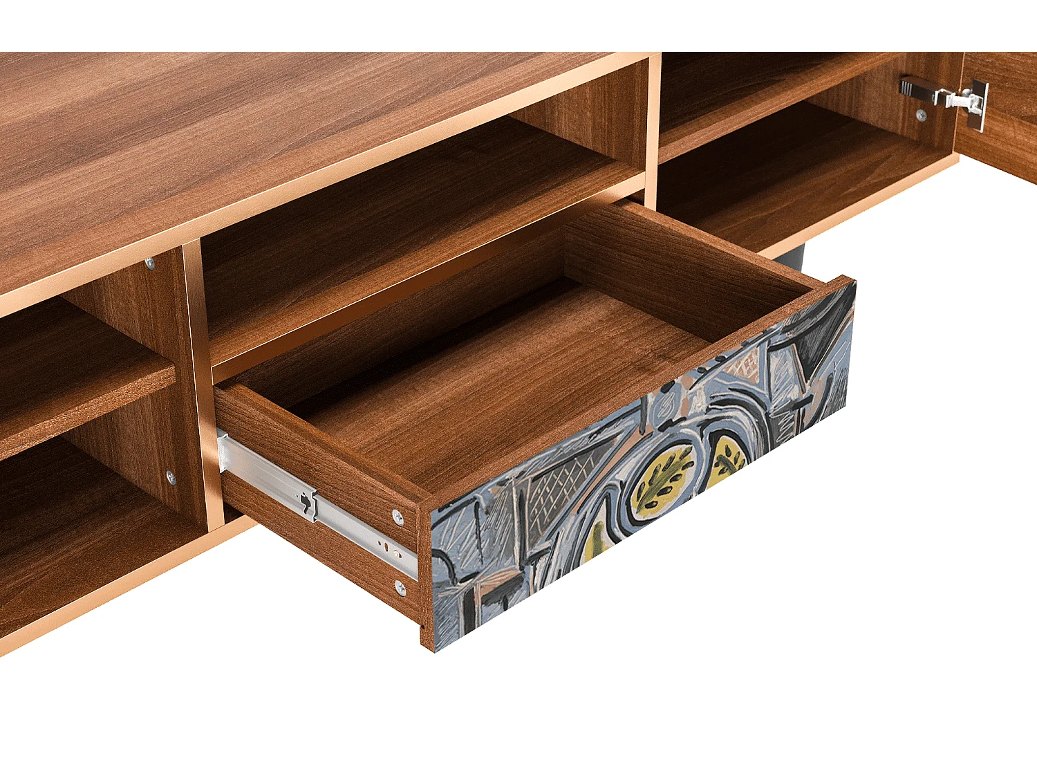 Meuble TV - 170х59х41 cm - T6 - The Studio , Noyer